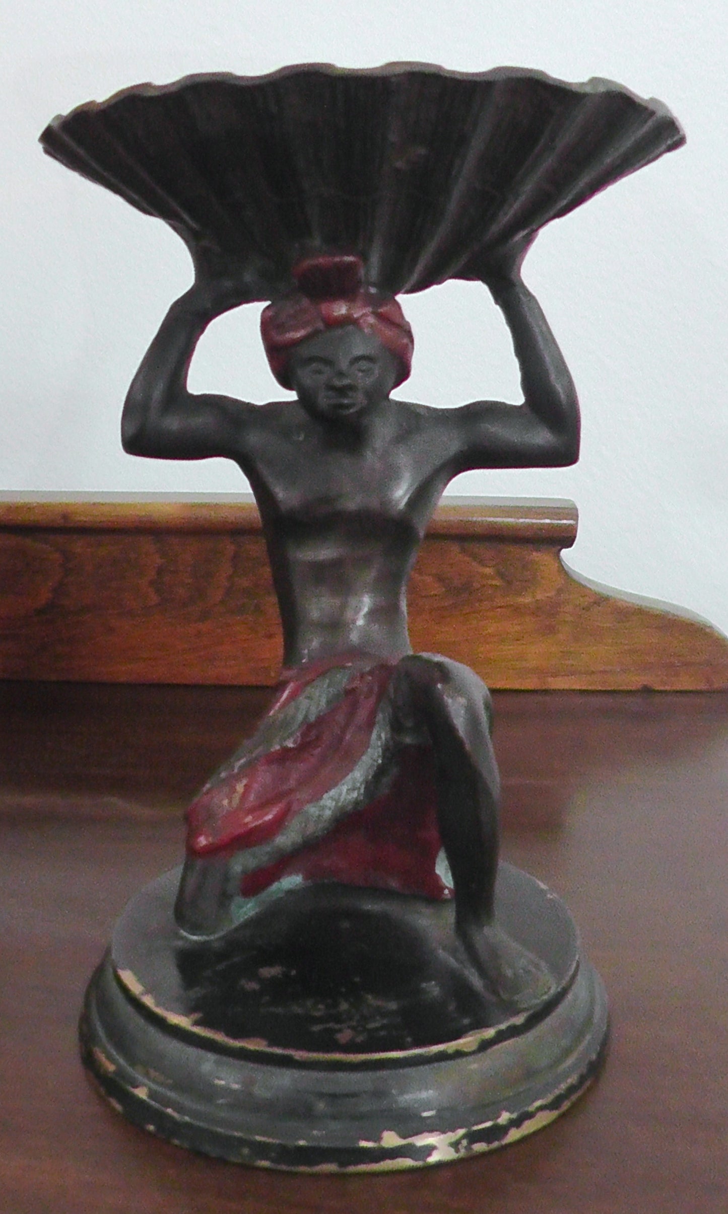 Cold Painted Bronze Blackamore Vide Puche/Trinket Dish