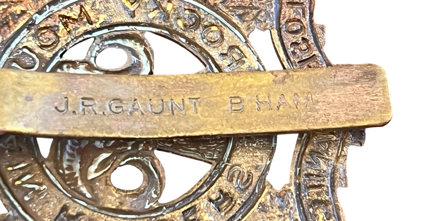 Post-1952 Canadian Army Rocky Mountain Rangers Bi-Metal Cap Badge - J.R. Gaunt B'Ham
