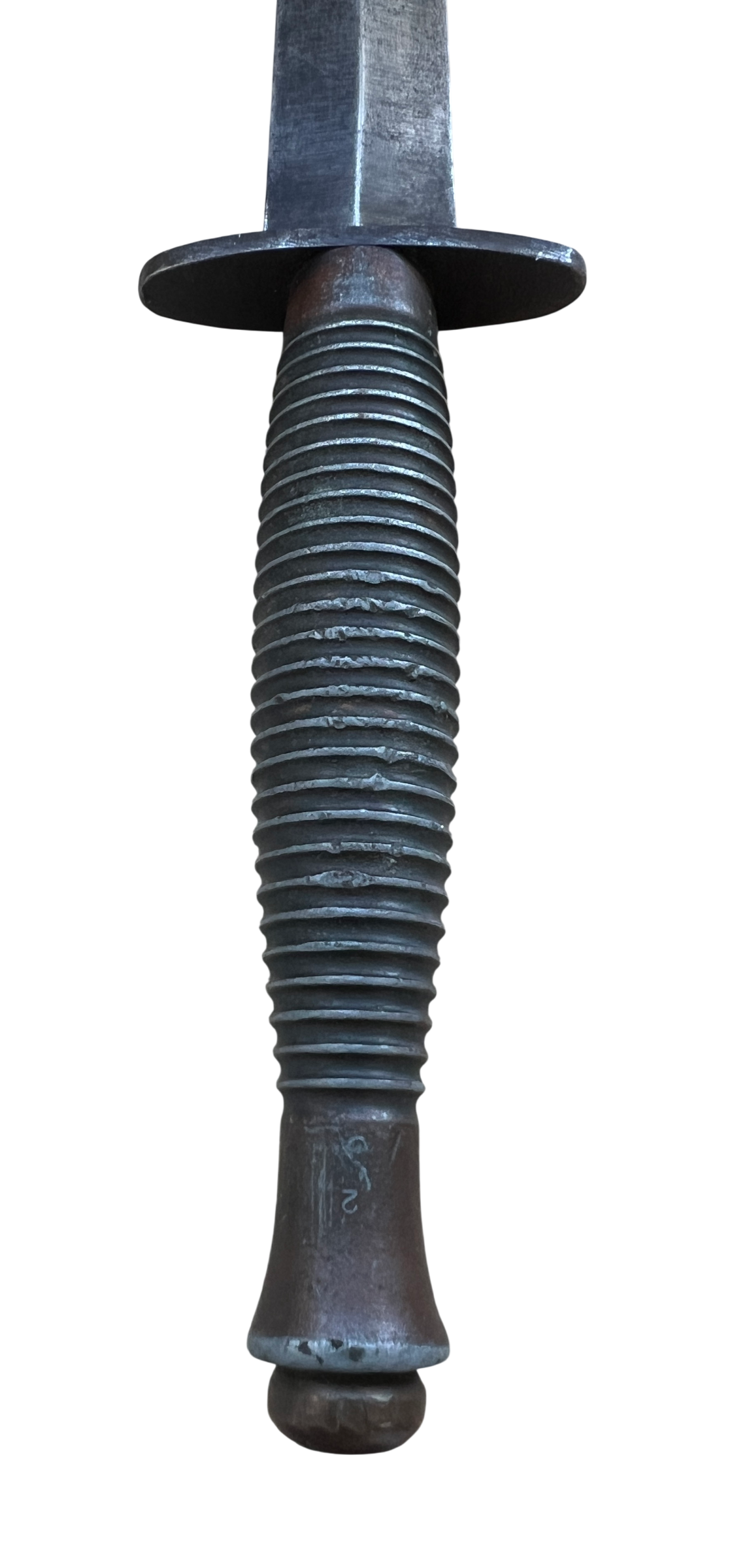WWII British 3rd Pattern Fairbairn-Sykes Fighting Knife – Matching Double "2" Die-Cast Grip Mold Marks