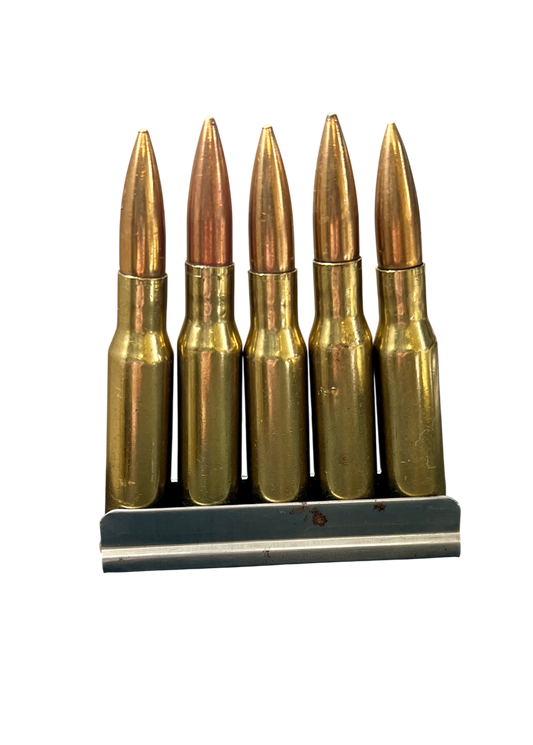 5 x Inert Russian 7.62x54R Rounds on Clip for the M91/30 & M1944