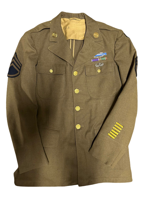 WW II US 1940 Pattern "Class A" S.D. Jacket - 101st Airborne SNCO - Dated 1942