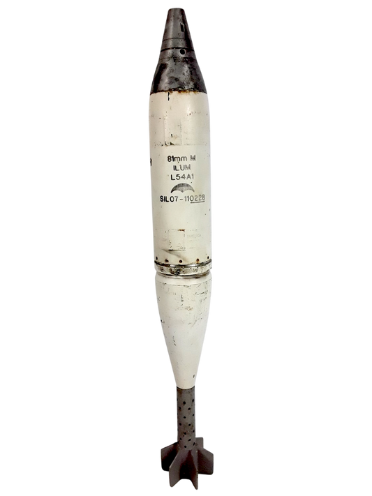 Inert British L54A1 81mm Illuminating Mortar Round