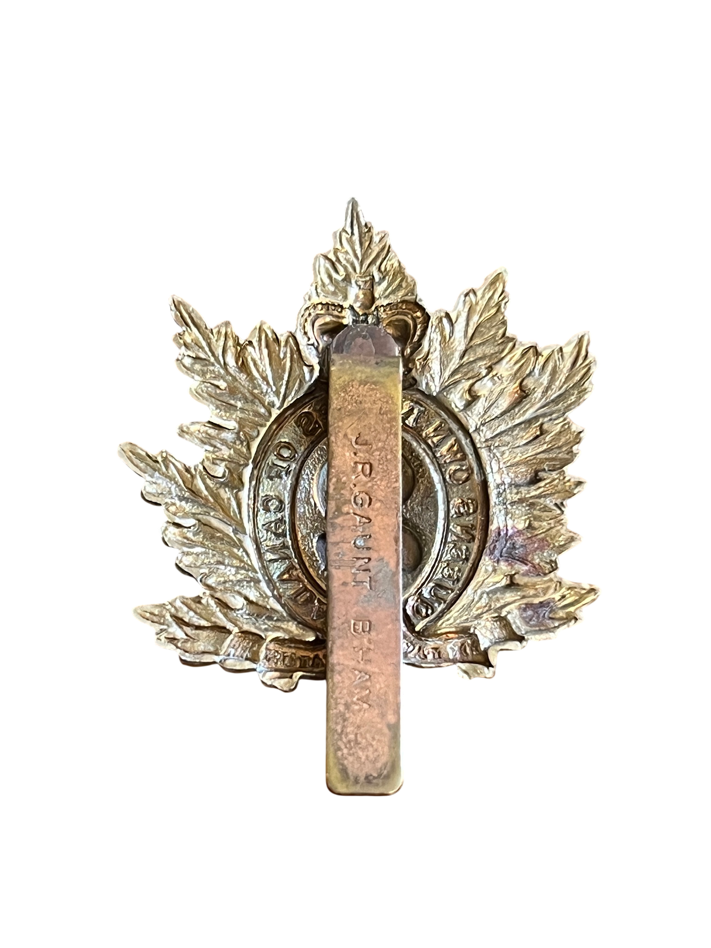 Queen’s Own Rifles of Canada Cap Badge – Post-1953 Queen's Crown Pattern – J.R. Gaunt B’Ham