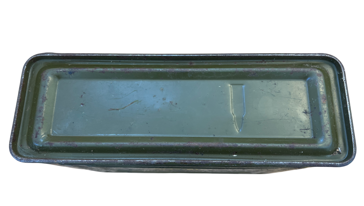 Rare WWII US Army .30 Cal M1 Ammunition Box Manufactured by the Crown Can Co.