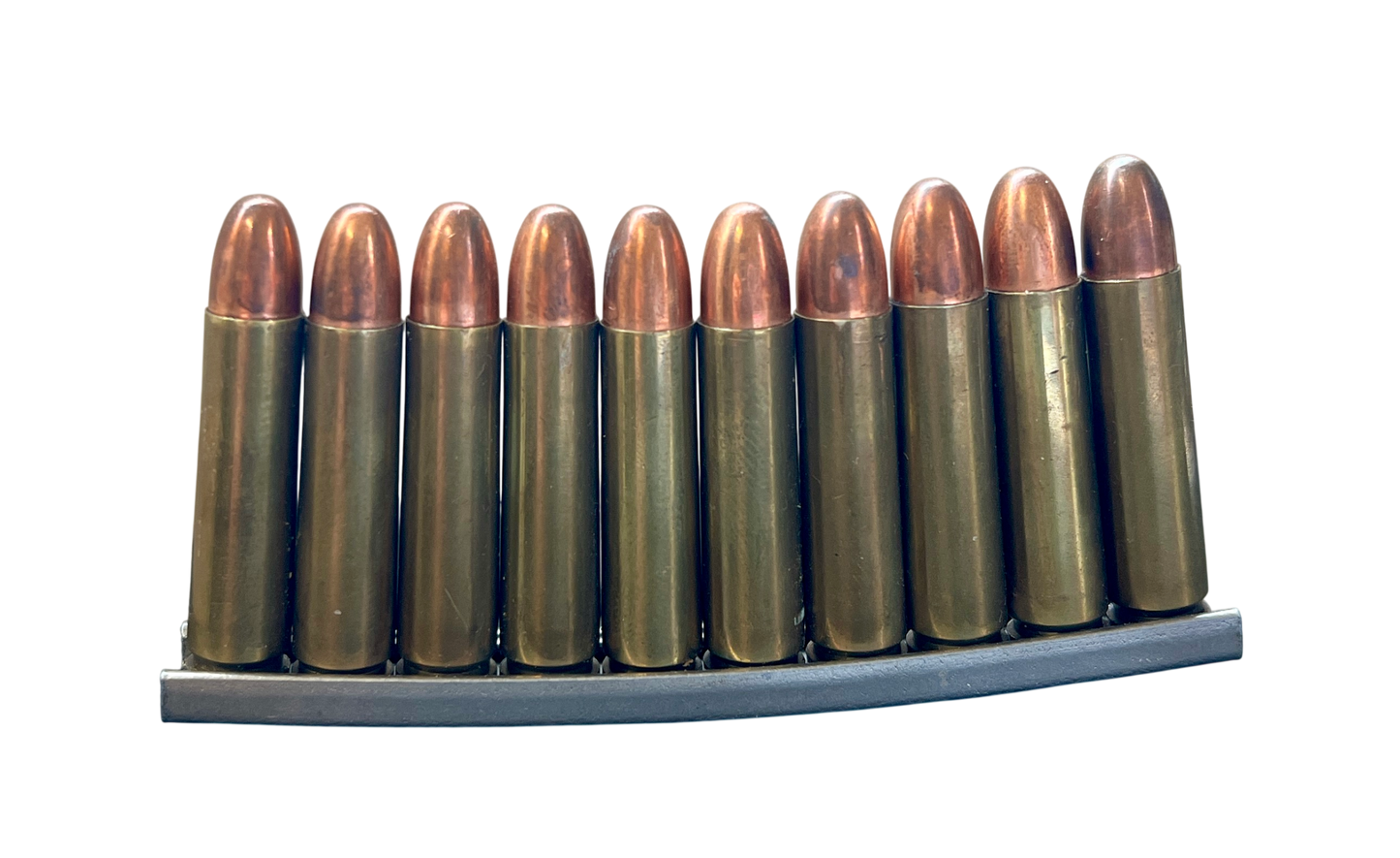 10 x Inert WW2 American .30 Rounds on Clip for the M1 Carbine