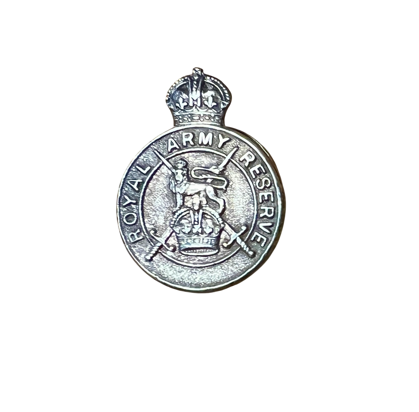 WW2 Sterling Silver Royal Army Reserve Lapel Badge - 1938 - Fully Hallmarked