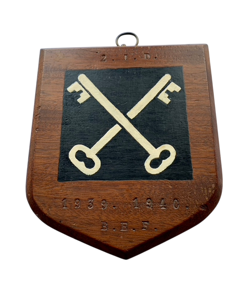 WWII British Expeditionary Force (BEF) 2nd Infantry Division Shield Plaque