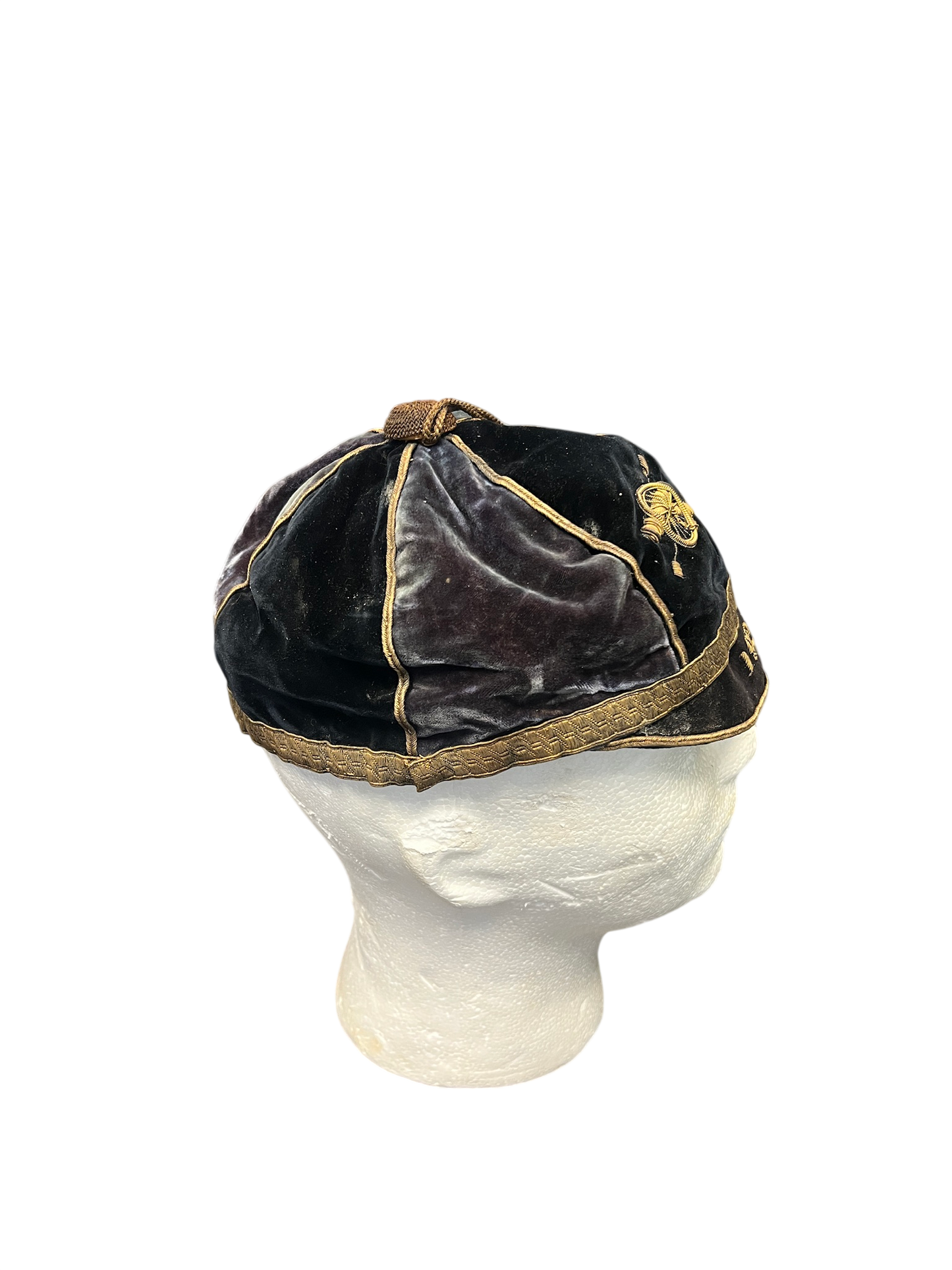 Vintage 1922 Royal Artillery Velvet Presentation Honour Cap – P. Reed Esq. – J.G. Plumb & Co.