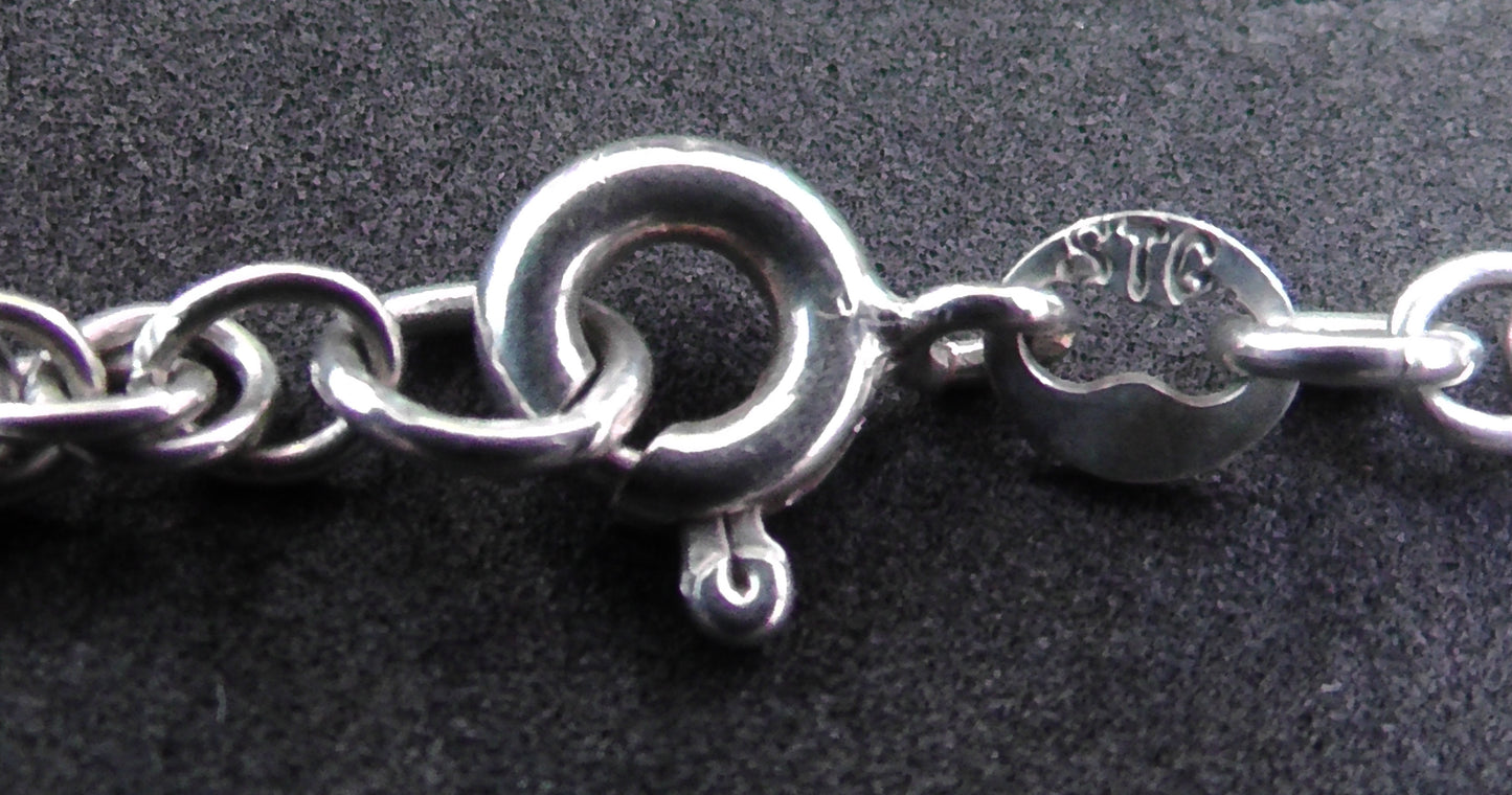 Large Silver Locket with Silver Rope Chain