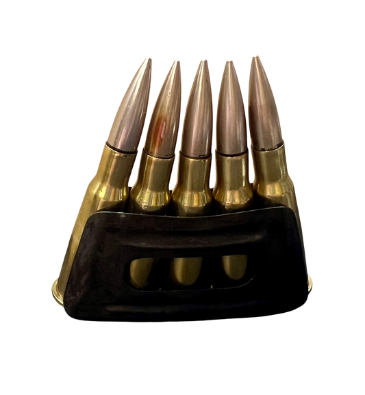 5 x Inert French 8x50R Lebel Rounds in En-bloc Clip for Modele 1890 Berthier Cavalry Carbine