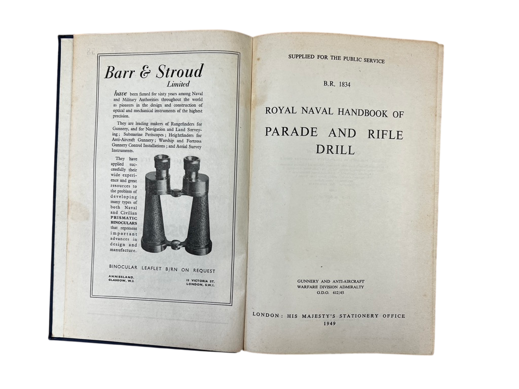B.R. 1834. Royal Naval Handbook of Parade and Rifle Drill