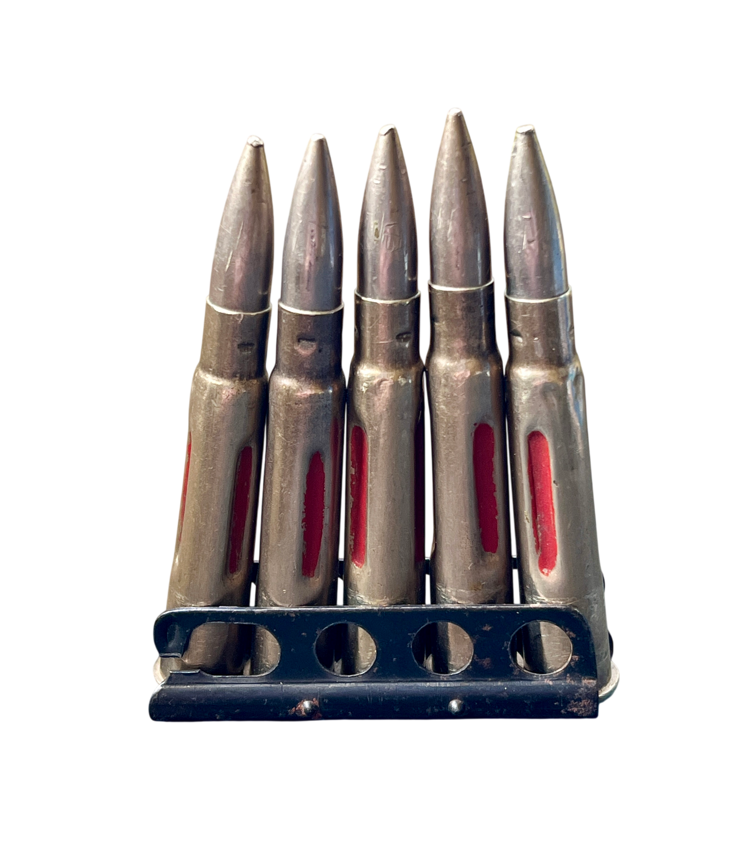 Five Mk6 .303 Drill Rounds on Charger Clip- Royal Laboratory