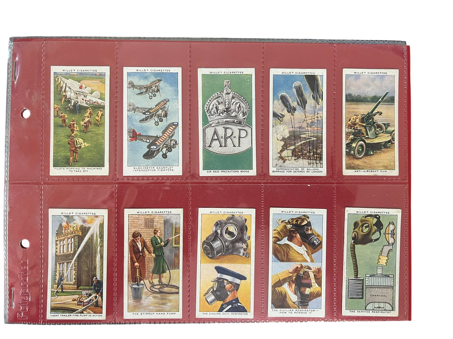 WD & HO Wills Air Raid Precaution Cigarette Cards - 1938