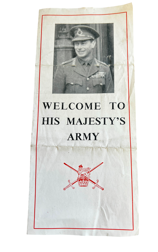 World War II-era Welcome Pamphlet Issued to New Recruit
