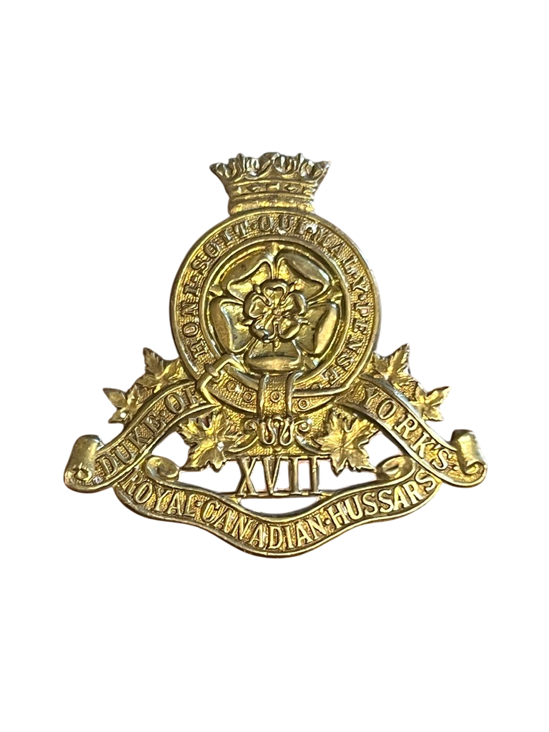 WW2 Canadian 7th Reconnaissance Regiment (17th Duke of York's Royal Canadian Hussars) Cap Badge