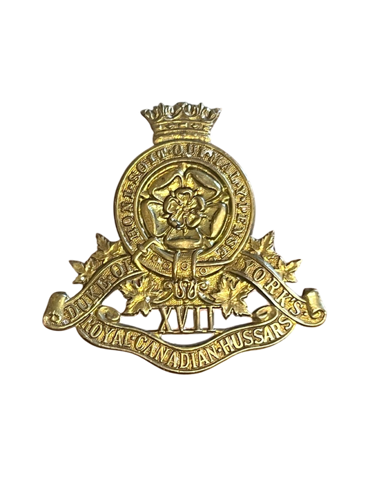 WW2 Canadian 7th Reconnaissance Regiment (17th Duke of York's Royal Canadian Hussars) Cap Badge