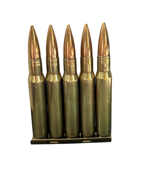 5 x Original WW2 Inert French 7.5x54mm Rounds on Clip for the MAS 36 Rifle.