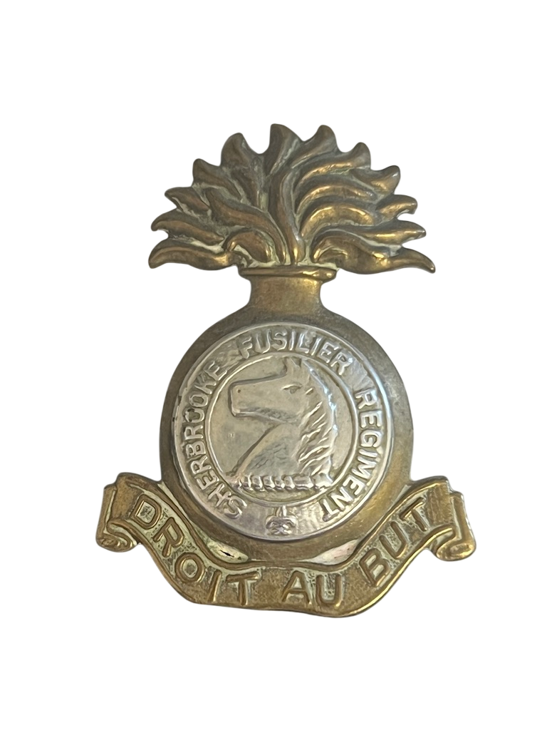 WWII 27th Canadian Armoured Regiment (Sherbrooke Fusiliers) Cap Badge
