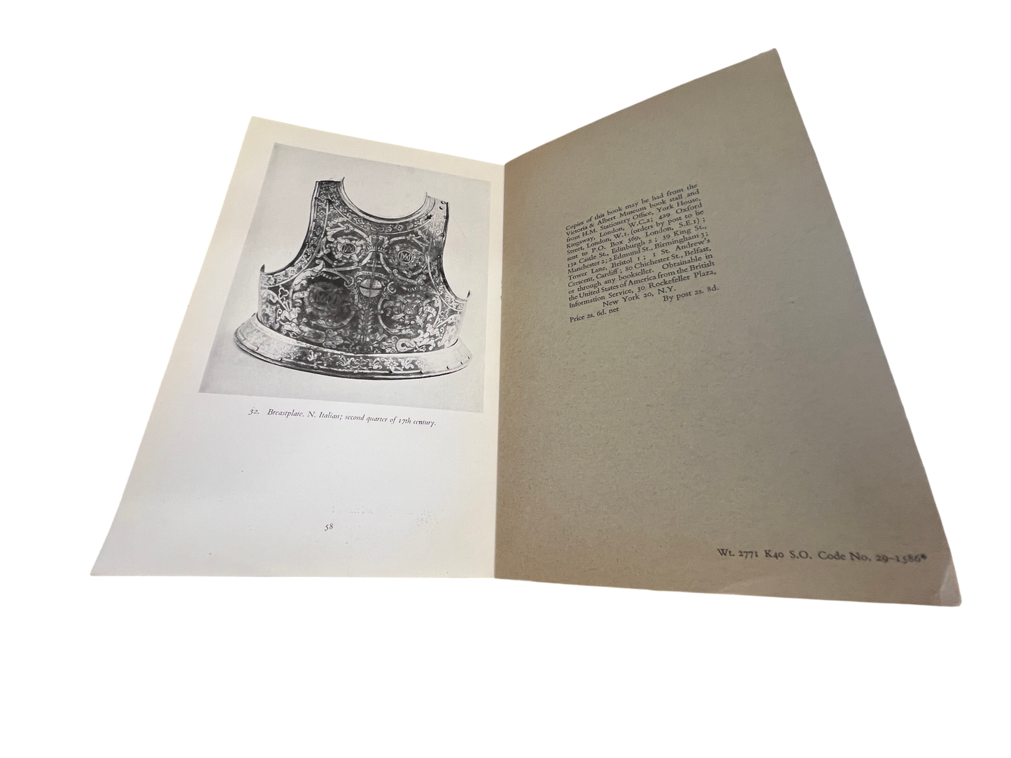 European Armour (1951 First Edition) – V&A Museum Guide – From the Library of Brian A. Gostick