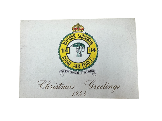 1944 Dated Christmas Card from 114 (Hong Kong) Squadron Royal Air Force