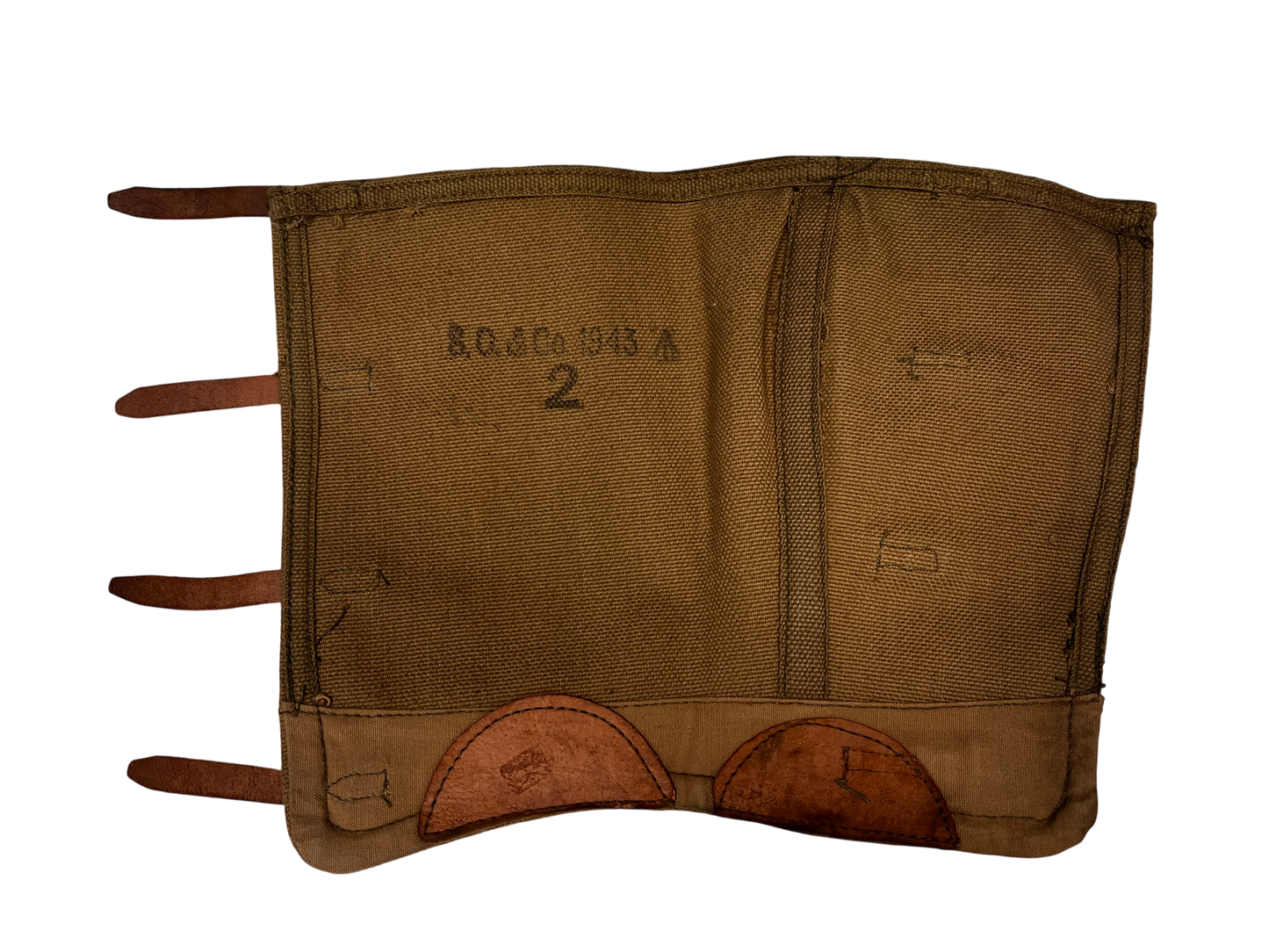 Original Pair of 1937 Pattern 4 Buckle High Gaiters - Size 2 - 1943 Dated
