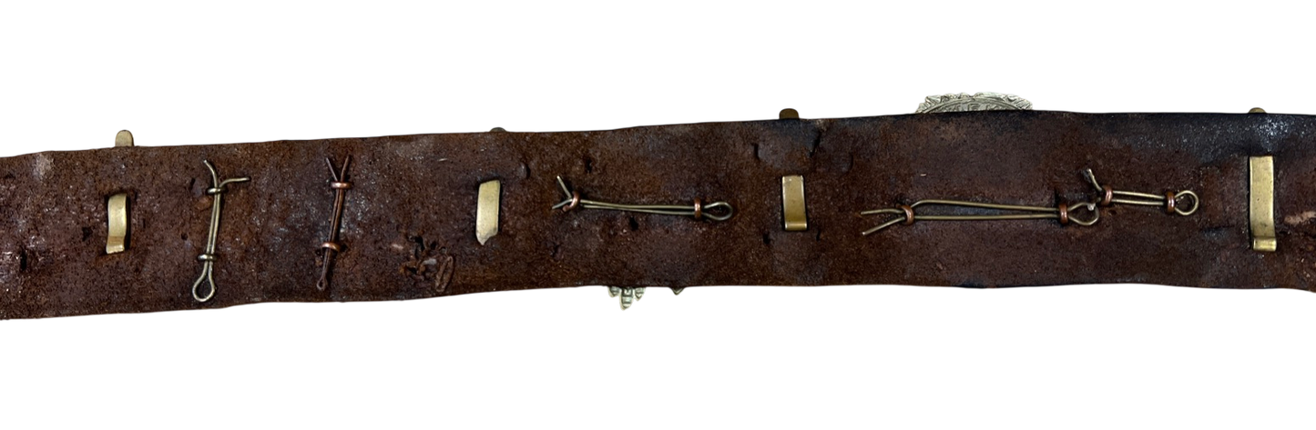 WW2 British Army Souvenir "Hate" Belt – 1903 Pattern Leather - 20 Insignia