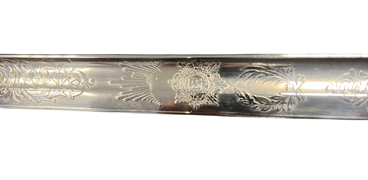 Rare 1956 Wilkinson British QEII Pattern 1821 RASC Officer's Sword - Cyprus Emergency (42 Coy)