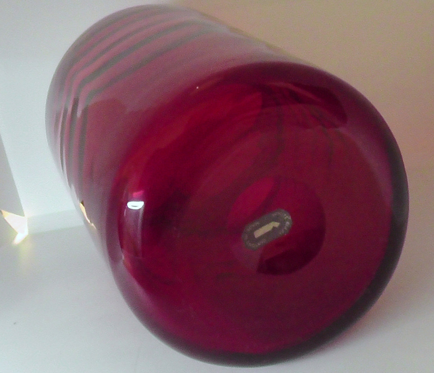Whitefriars  Vase - #8473 - Ruby vase 25cm Tall