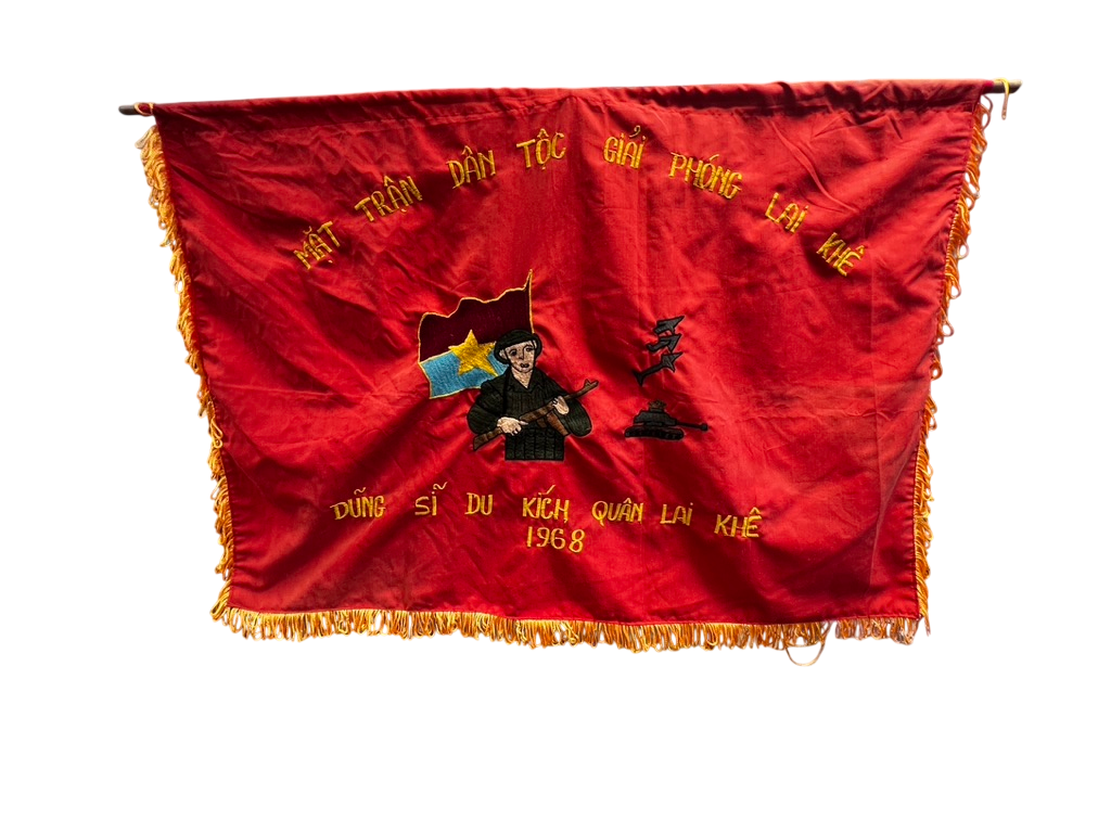 Vietnam War National Liberation Front (NLF) Embroidered Commemorative Battle Banner - 1968