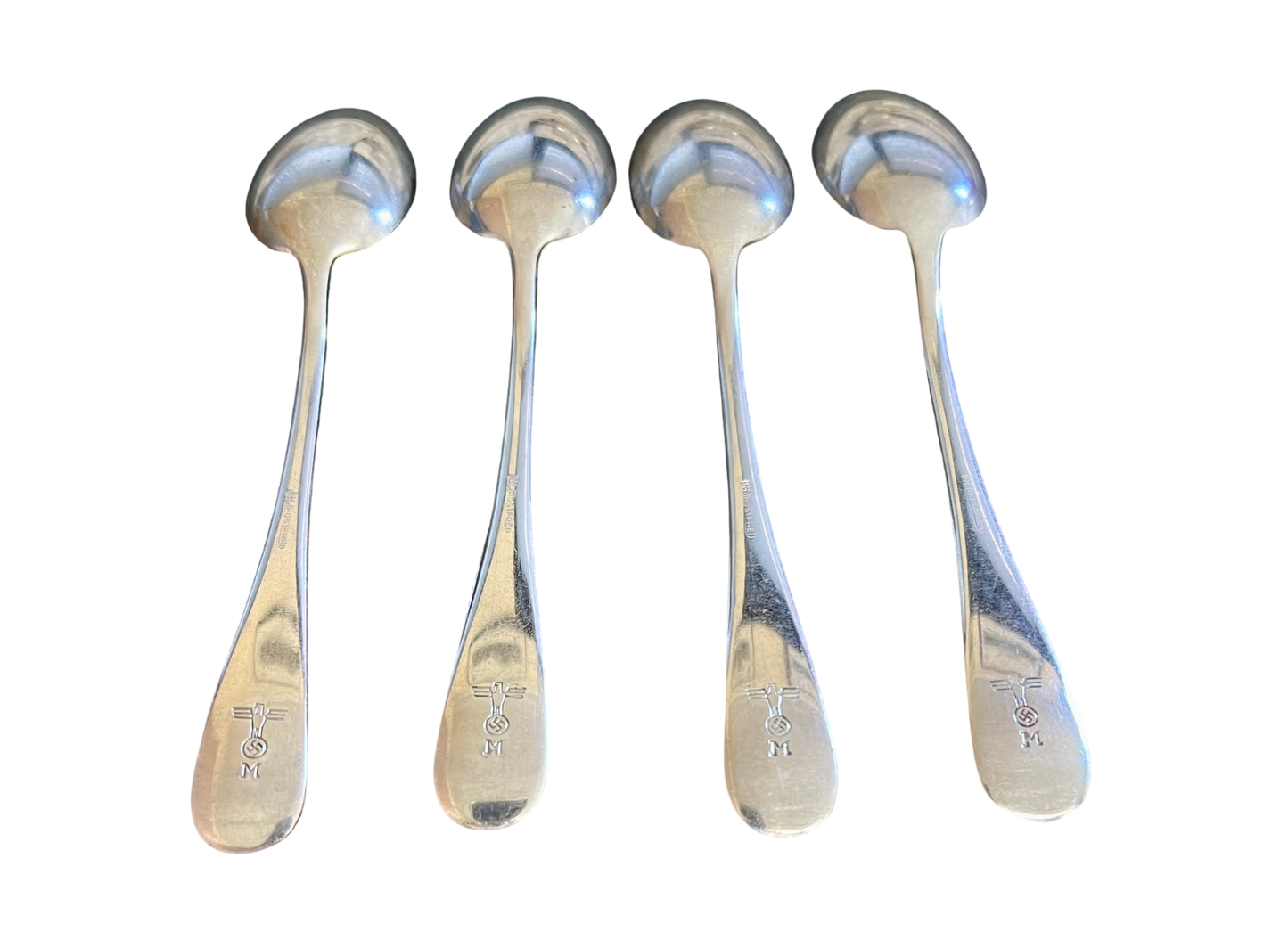 Matching Set of 4 WWII German Kriegsmarine Stainless Steel Teaspoons – J.A. Hutschenreuther (Rostfrei)