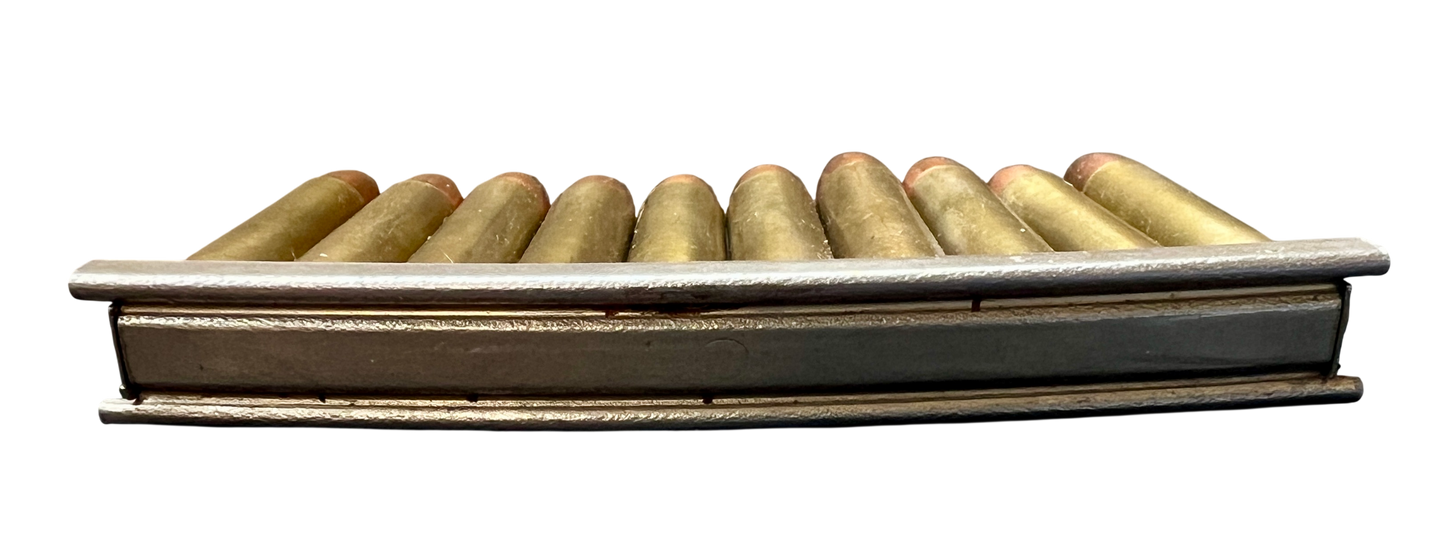 10 x Inert WW2 American .30 Rounds on Clip for the M1 Carbine