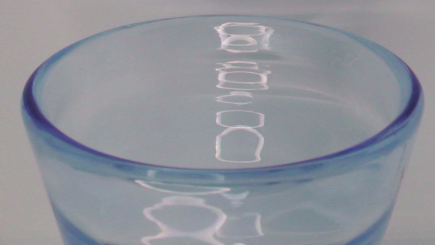 Whitefriars Ribbed Sapphire Blue Vase #9094