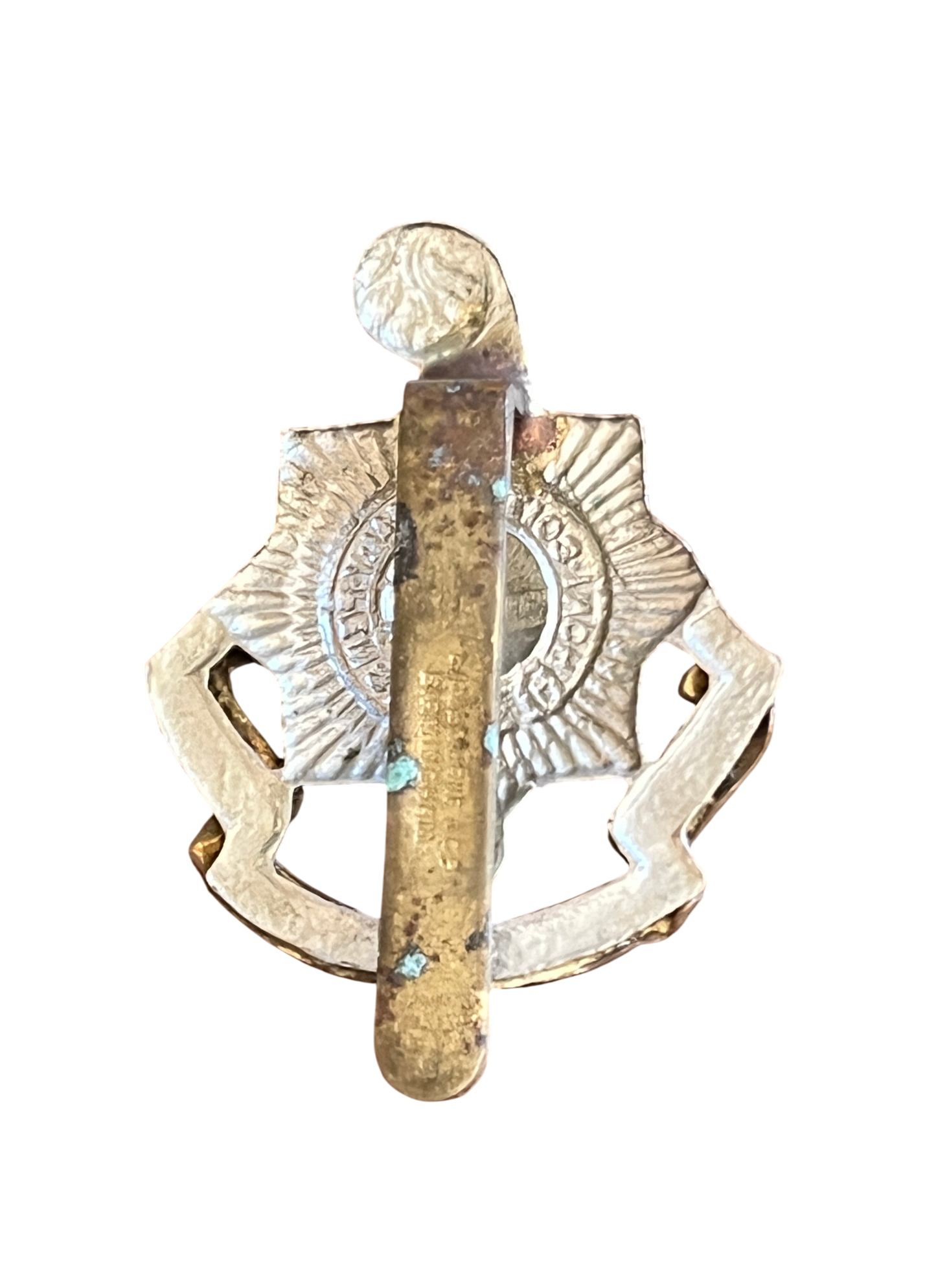 WWI Royal Sussex Regiment Cap Badge - Rare LAMBOURNE & CO BIRMINGHAM Stamped