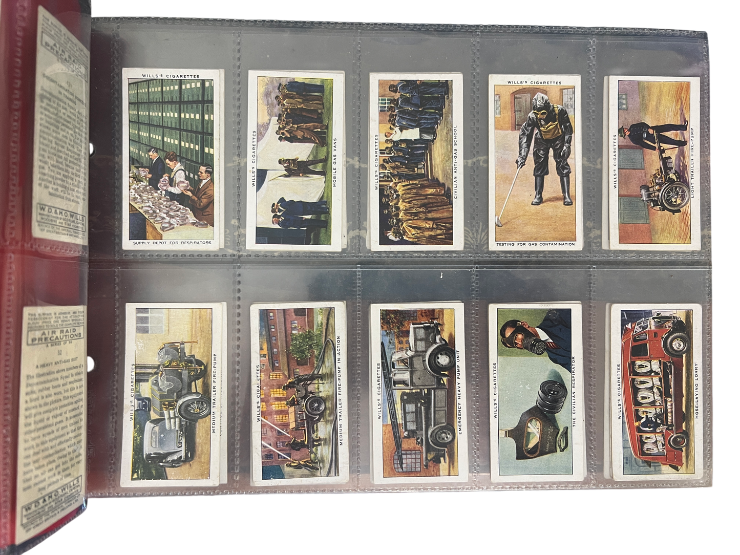 WD & HO Wills Air Raid Precaution Cigarette Cards - 1938