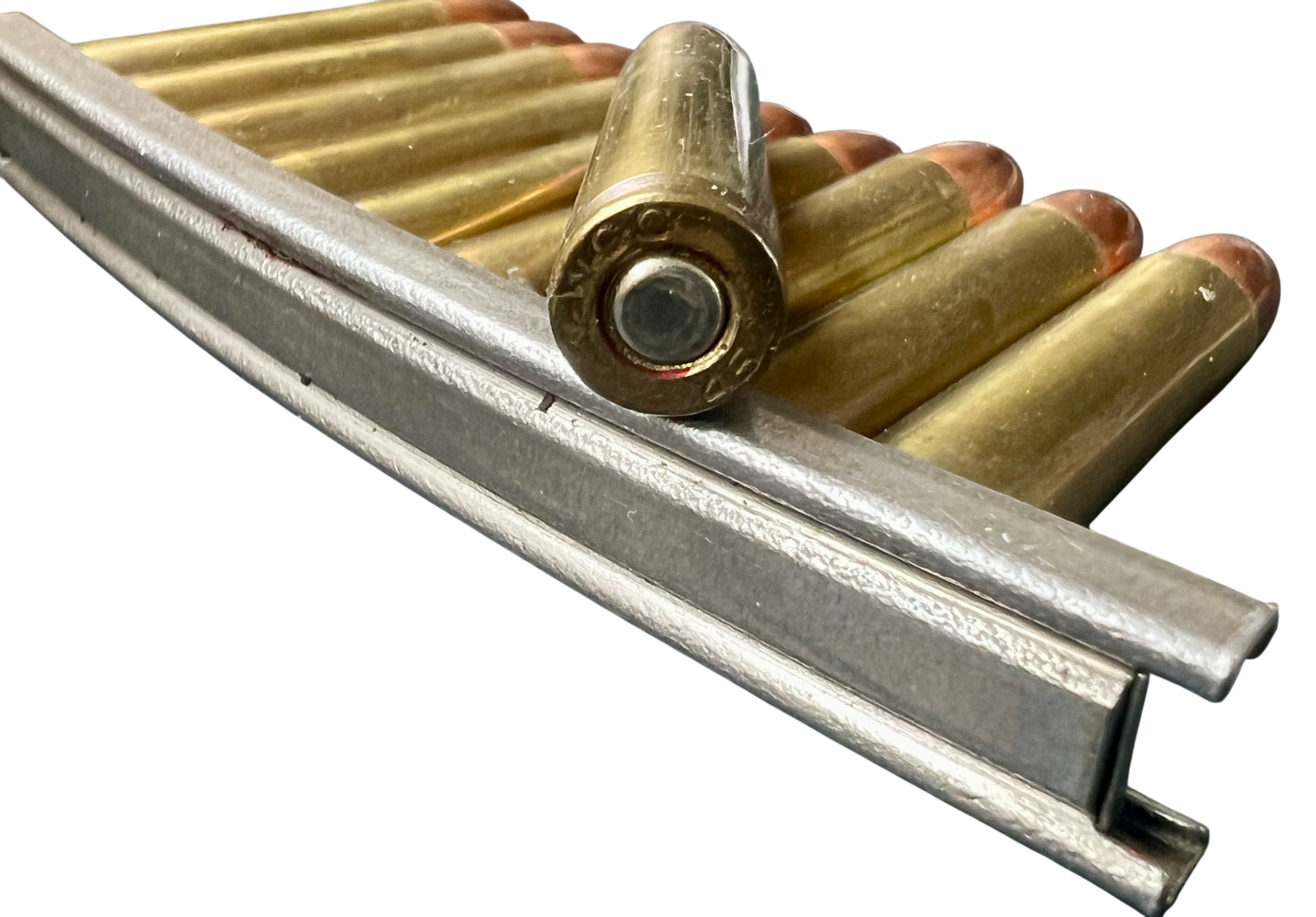 10 x Inert WW2 American .30 Rounds on Clip for the M1 Carbine