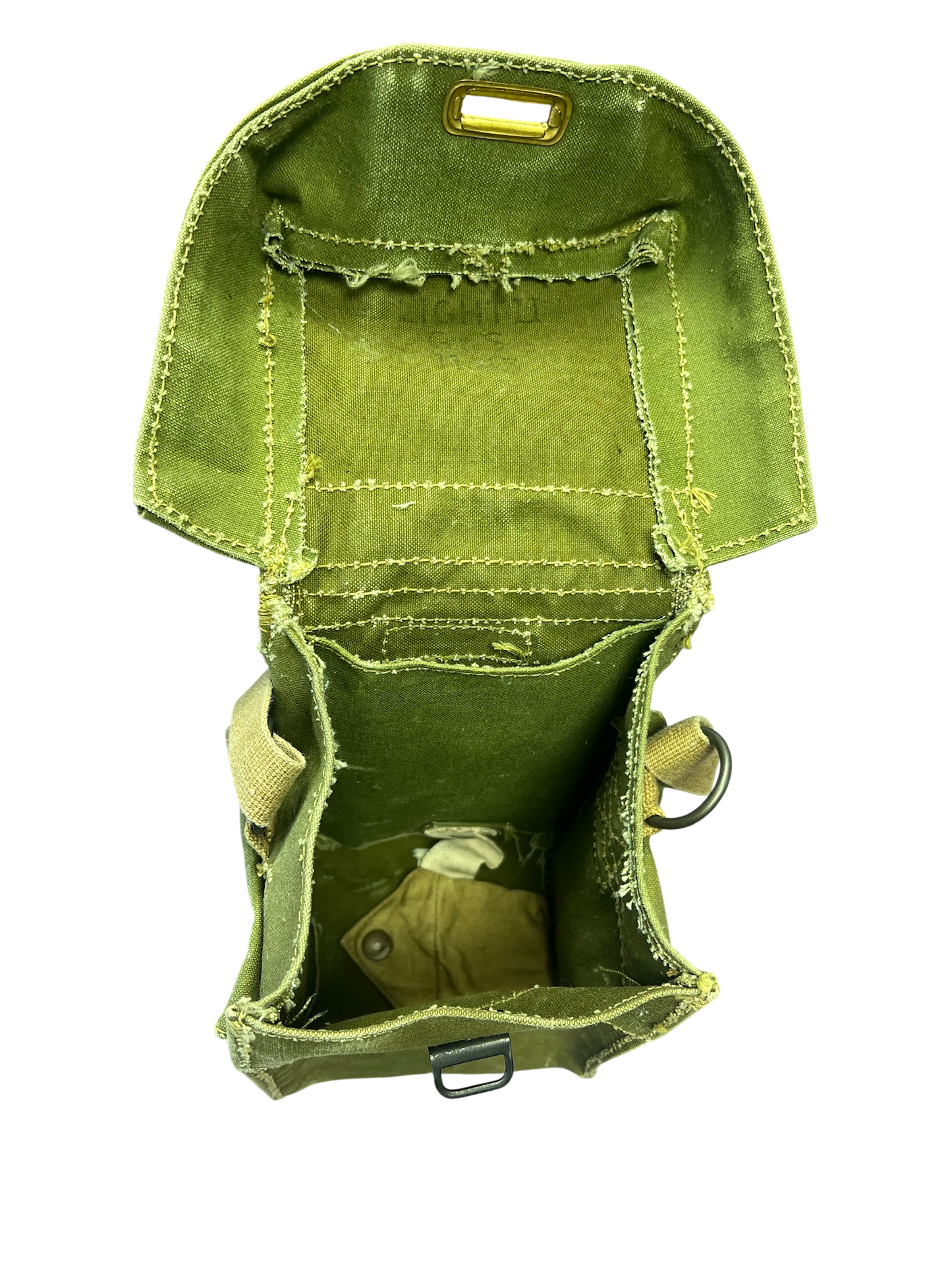 Original WWII British Army Respirator Haversack Light Mk II – 1943 Dated (G&S)