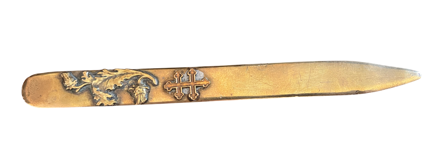 Vintage LORRAINE-DIETRICH Automobile Advertising Brass Letter Opener (1905 - 1910)