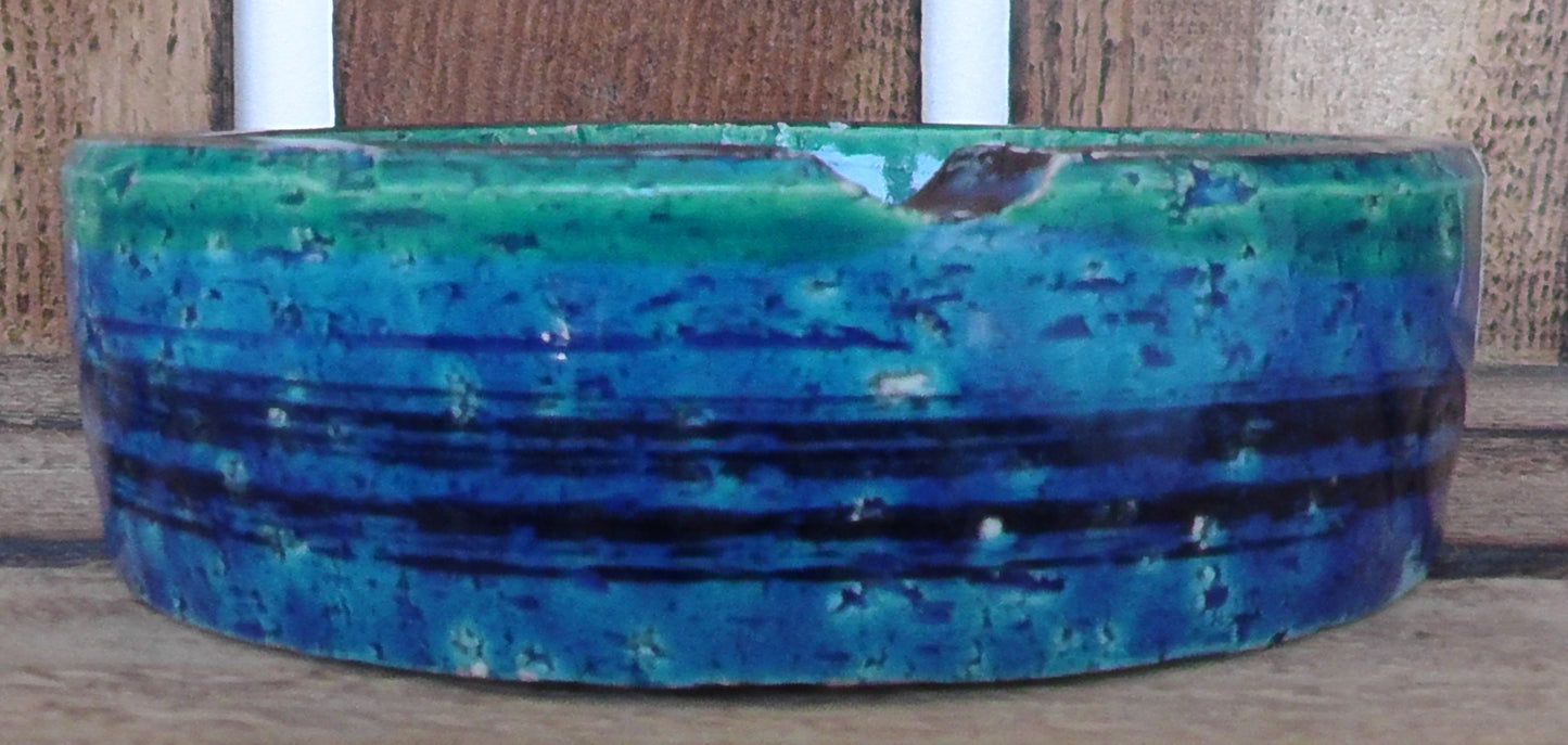 Vintage Mid-Century Bitossi Blue Rimini Ashtray