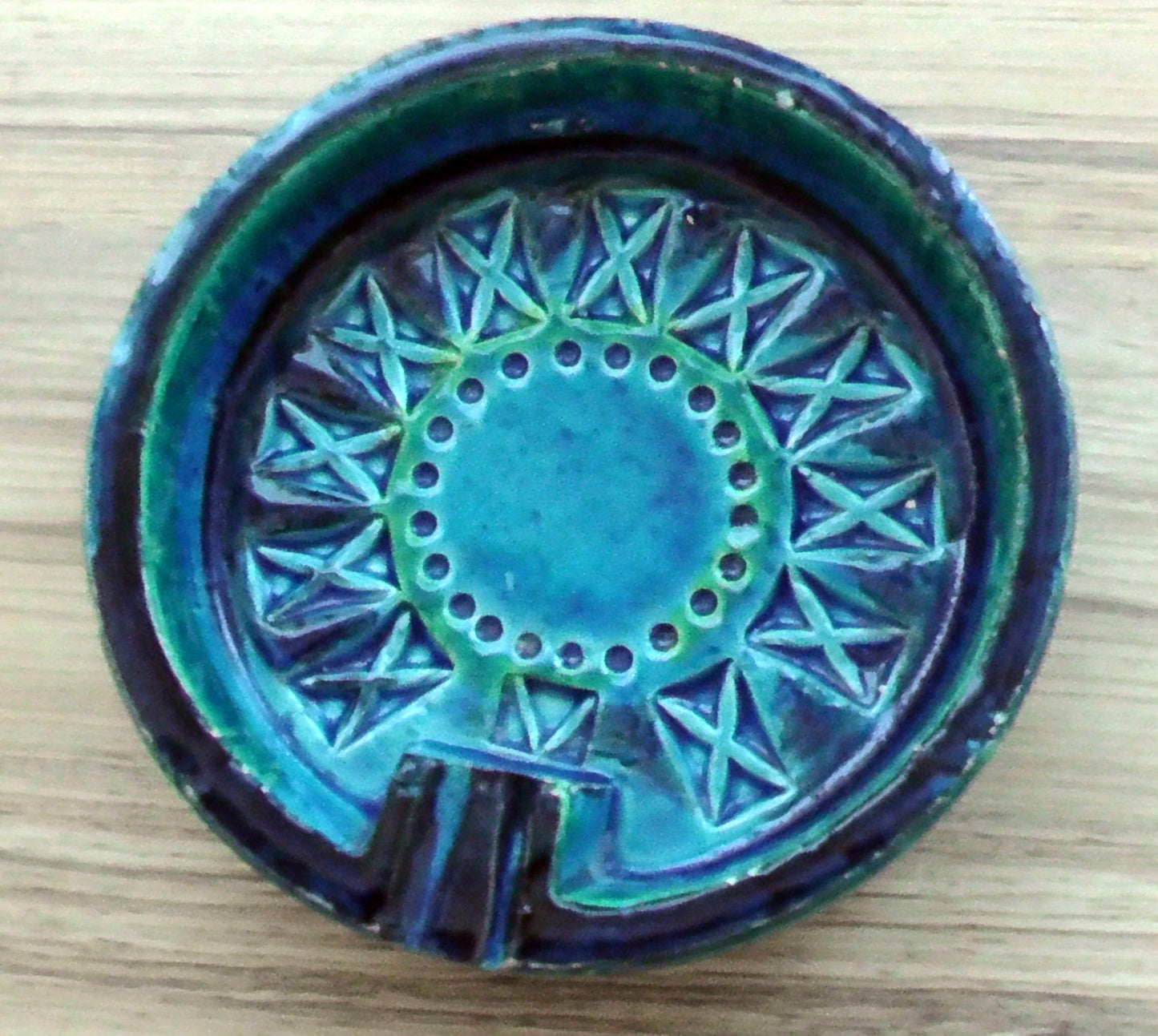 Vintage Mid-Century Bitossi Blue Rimini Ashtray