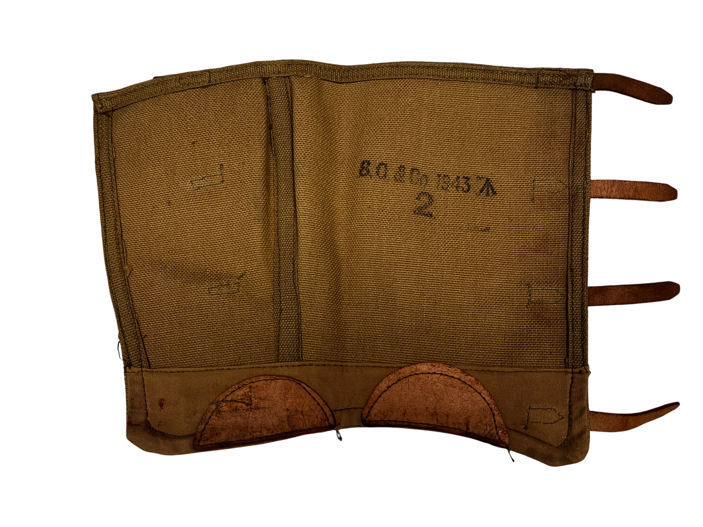 Original Pair of 1937 Pattern 4 Buckle High Gaiters - Size 2 - 1943 Dated