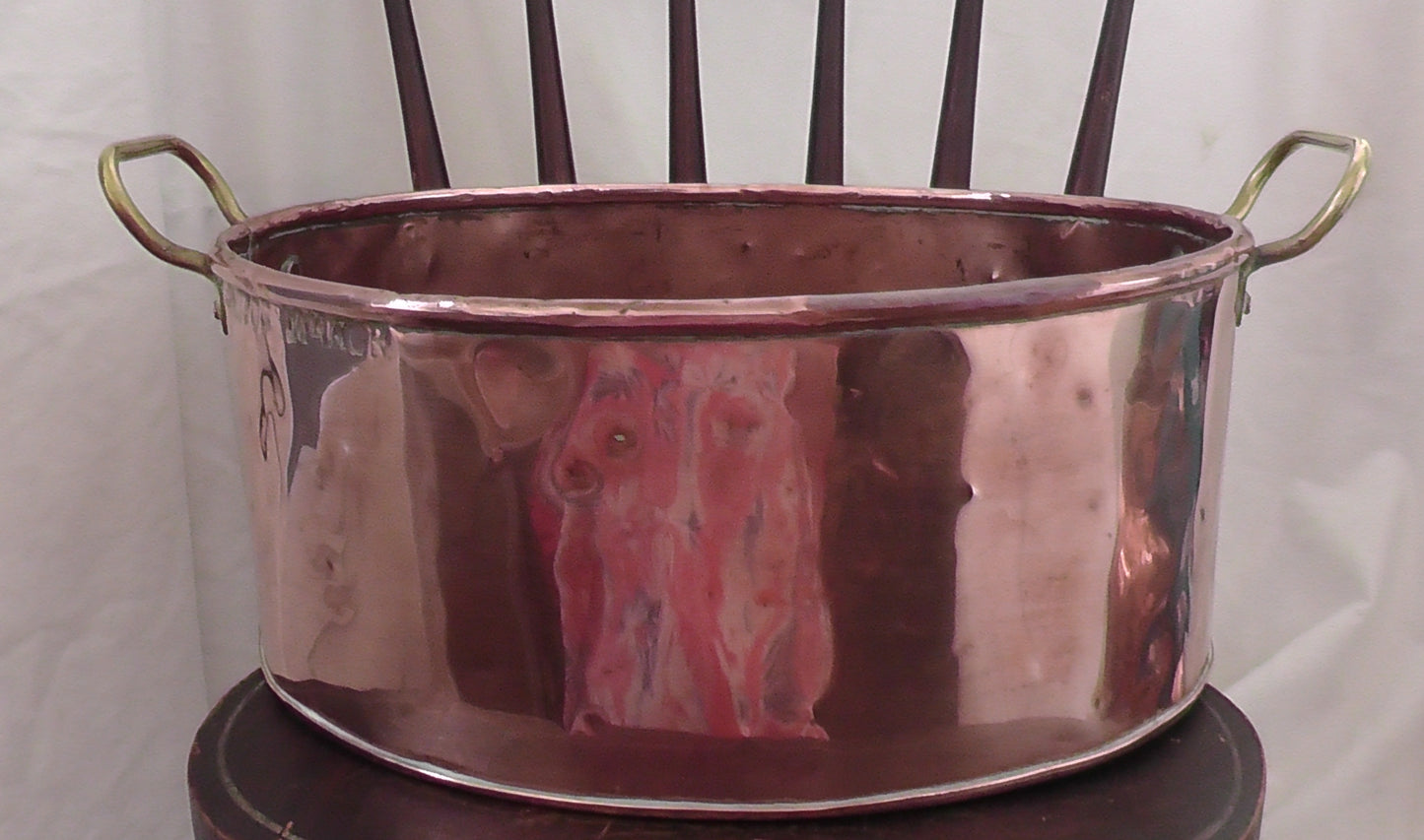Edwardian Large Copper Oval Pan