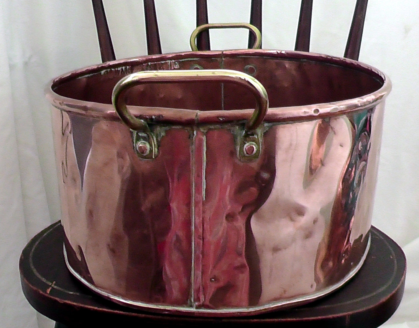 Edwardian Large Copper Oval Pan