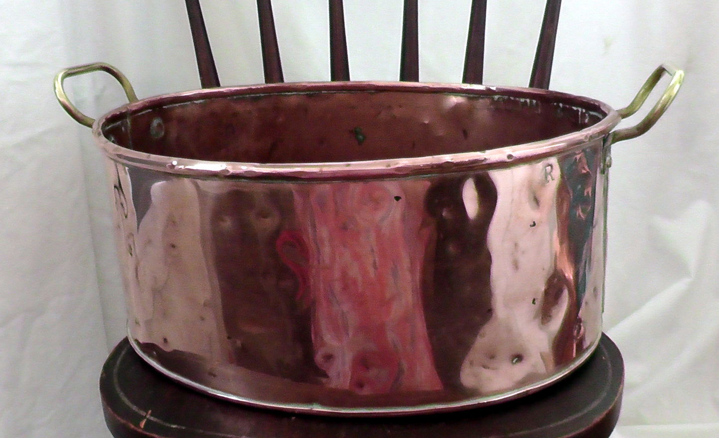 Edwardian Large Copper Oval Pan