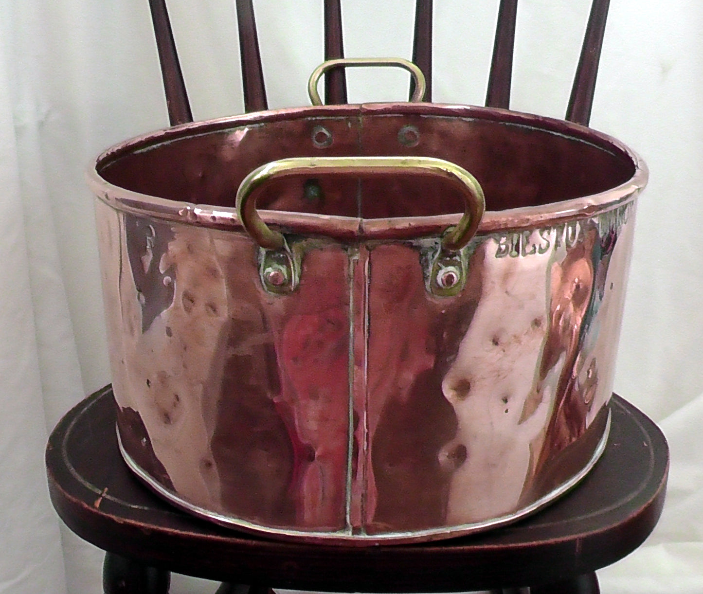 Edwardian Large Copper Oval Pan