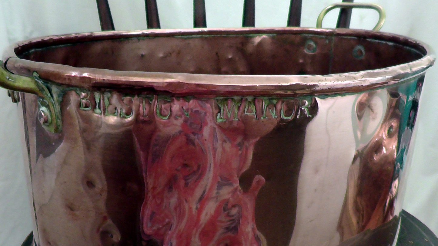 Edwardian Large Copper Oval Pan