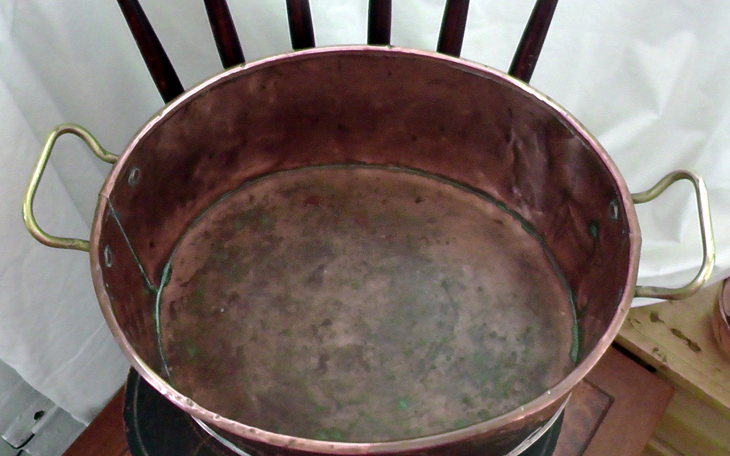 Edwardian Large Copper Oval Pan