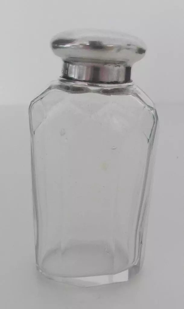 Solid Silver Topped Toilet Bottle dates 1919