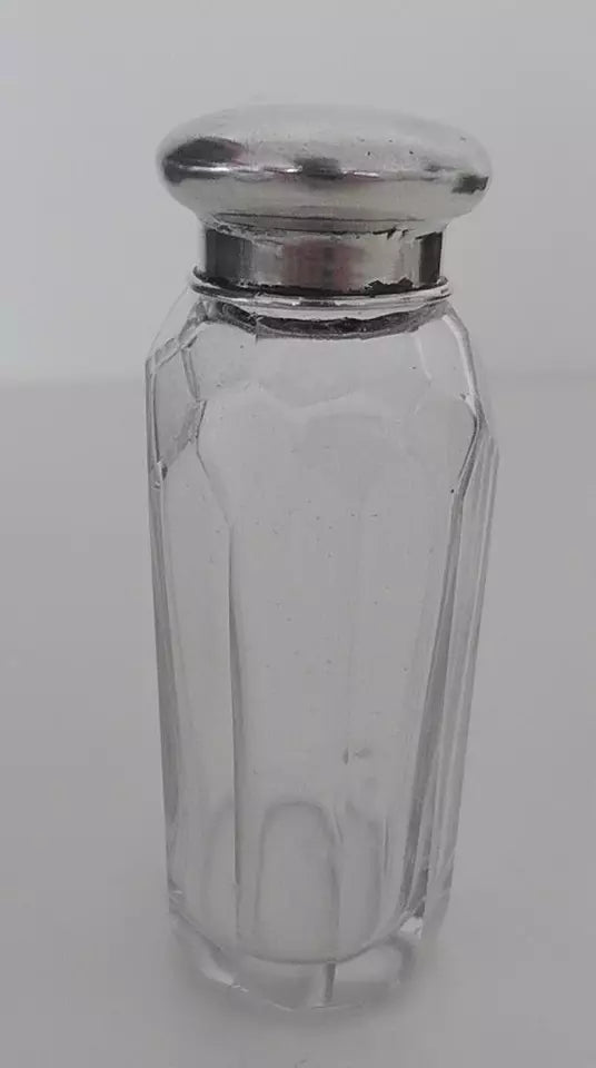 Solid Silver Topped Toilet Bottle dates 1919