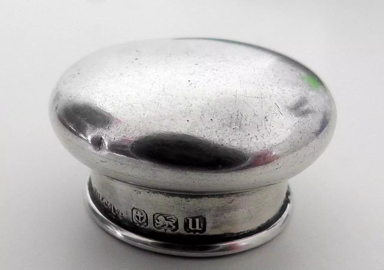 Solid Silver Topped Toilet Bottle dates 1919