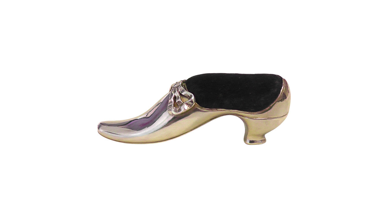 Antique Solid Silver Shoe Pin Cushion by Adie & Lovekin dates 1891